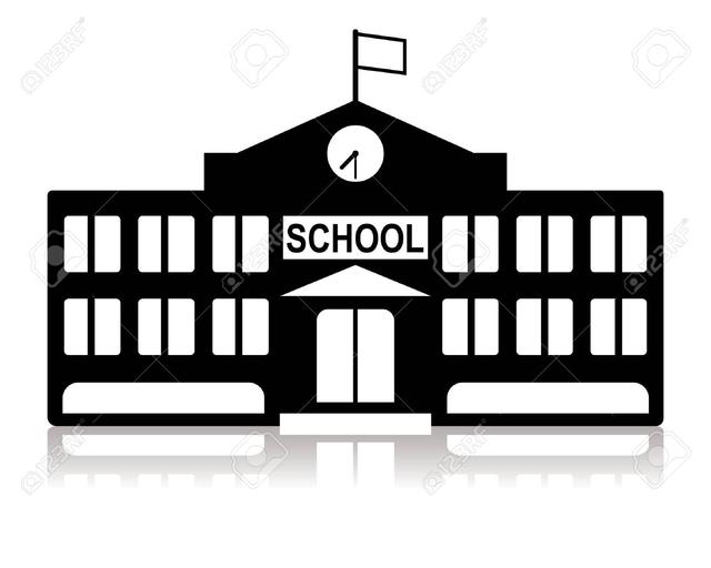 black and white school clipart - photo #29